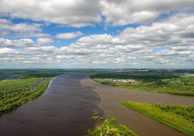 Невероятно красивейшие фото слияния Российских рек россия, слияние рек, фото