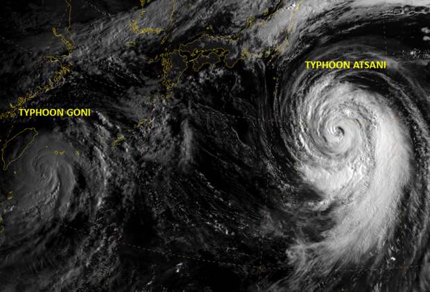Рассвирепевший тайфун гонит нашу. Колеса супертайфун. Список супертайфунов.