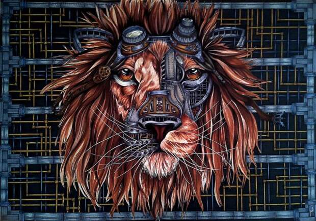стимпанк лев от художницы из румынии (8)