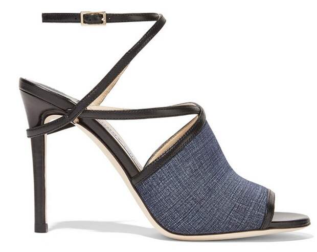Sandal straps piece with a combination of leather