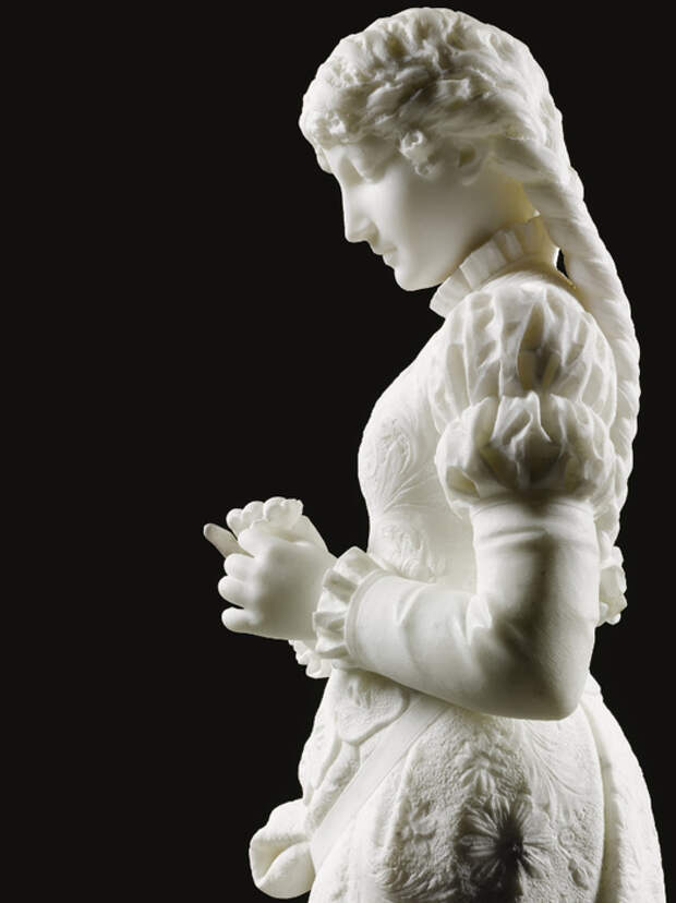 Ferdinando Vichi Standing girl holding a flower (2) (524x700, 175Kb)