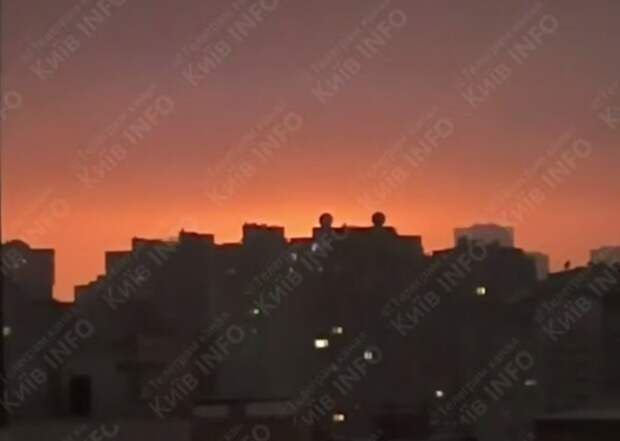 Появилось видео мощного удара по Киеву