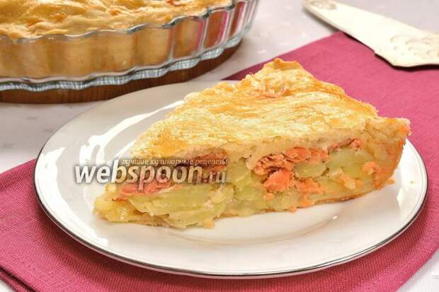 Фото Рыбный пирог с картофелем