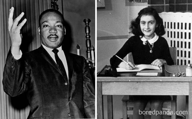 13. Анна Франк и Мартин Лютер Кинг-младший родились в одном и том же году интересное, исторические факты, история, познавательно, сша, факты, факты в картинках