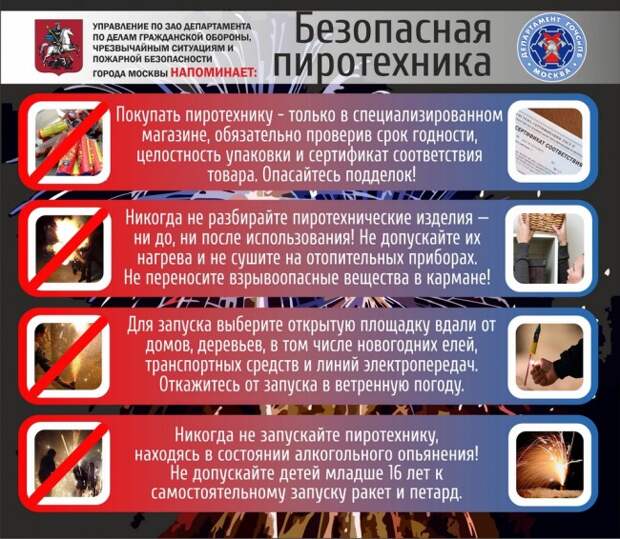 Жителям Москвы напомнили о соблюдении мер безопасности на новогодних каникулах