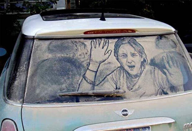 Рисунки на грязи Похищение!