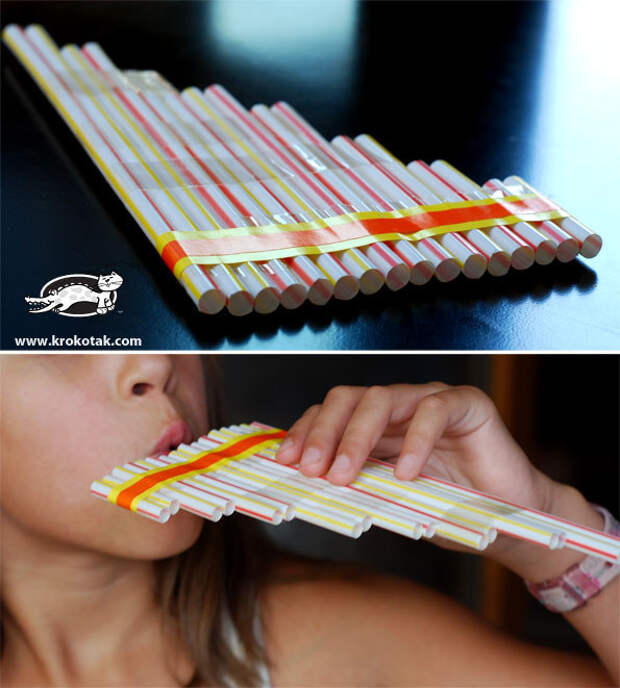 Speaking of straws, you can turn a box of them into a impressively tuneful musical instrument.