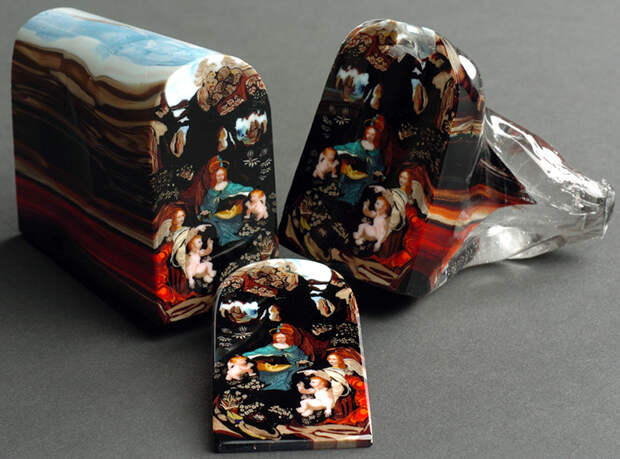 Sliced Glass Paintings and Portraits by Loren Stump glass