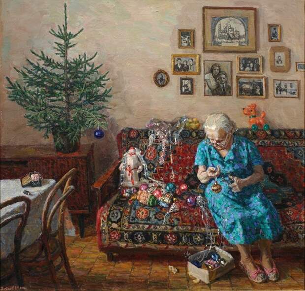 Егор Зайцев, «Рождественская елка», 1996 новый год, художник