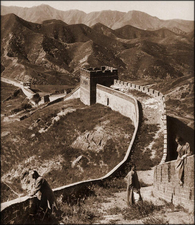 Великая Китайская стена, снимок 1907 года.  исторические фото, история, китай