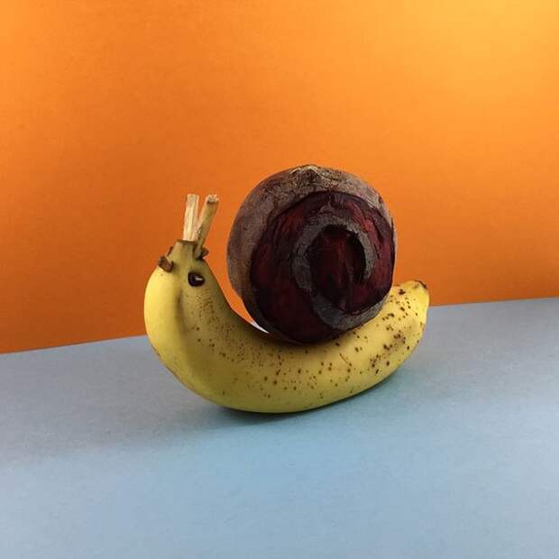забавные поделки из продуктов 