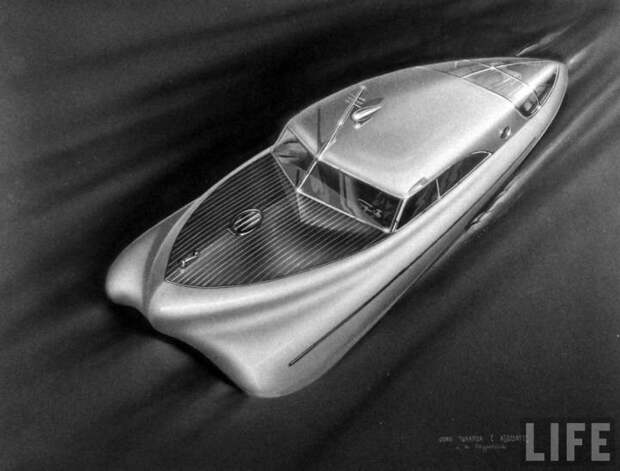 Car-like Boat Designed by John Tjaarda & Associates — A.M. Fitzpatrick автодизайн, будущее, дизайн