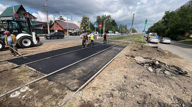 Ремонт дороги в Барнауле / Фото: barnaul.org