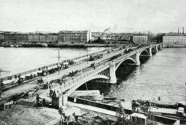 Литейный мост в Петрограде,почтовая открытка,1900-е