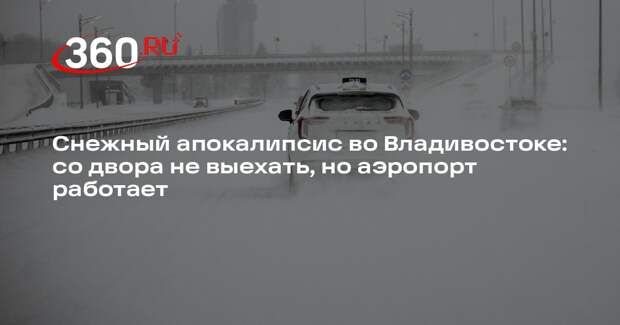 Снежный шторм обрушился на Владивосток