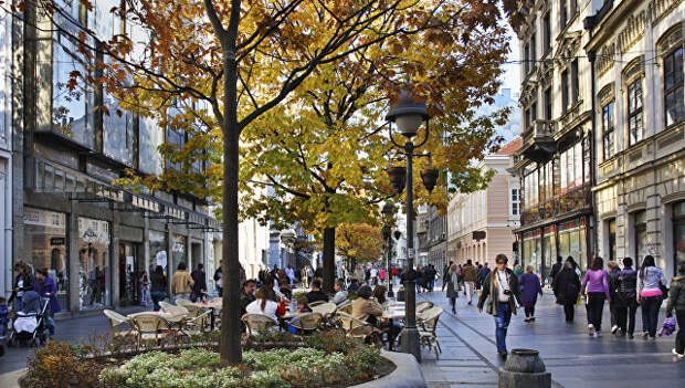 Город Белград, Сербия. Архивное фото Город Белград, Сербия. Архивное фото