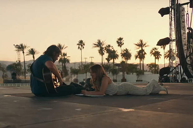 Брэдли Купер и Леди Гага в кадре из фильма "Звезда родилась"