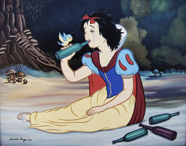 Провокационные иллюстрации персонажей Disney разрушат ваше детство