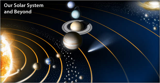 Солнечная система. Рисунок взят с стайта NASA.gov