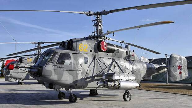 Экипажи вертолетов Ка-29 отработали задачи по огневой поддержке морпехов на Камчатке