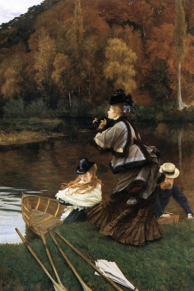 Autumn on the Thames, Автор: Tissot, Jacques Joseph (Жак Джозеф Tissot)Tissot, Jacques Joseph (Живопись на Gallerix.ru)