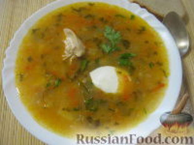 Фото к рецепту: Рассольник из мяса курицы
