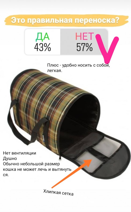 А у вас правильная переноска для кошки?