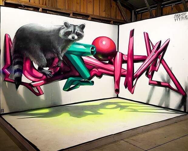 Невероятно реалистичный стрит-арт, который переворачивает все представления о граффити граффити, до и после, искусство, красиво, рисунки, стрит-арт, творчество, фото