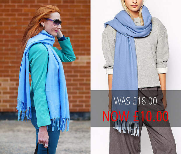 Sale: Monki Blue Milla Blanket Scarf (Asos)
