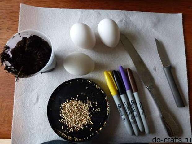 из скорлупы поделки