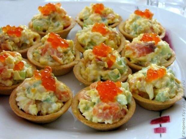 Кулинария>Тарталетки "Рыбная мозаика"!