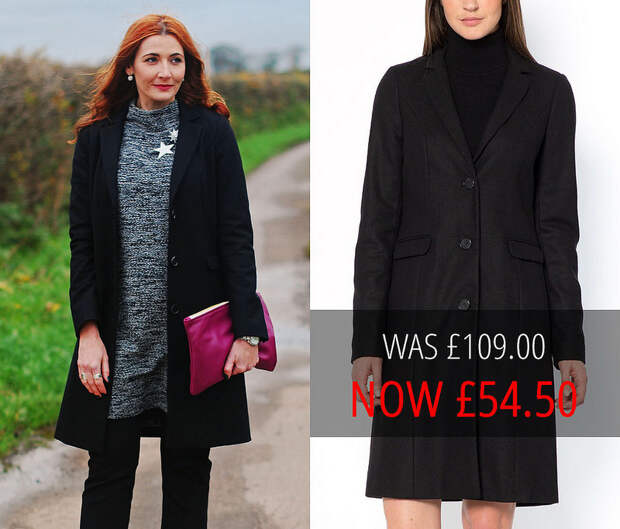 Sale: Masculine, Tailored Style Black Wool Overcoat (La Redoute)