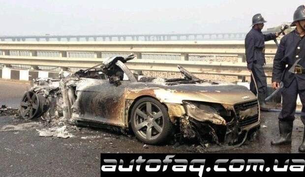 В Индии сгорела Audi R8