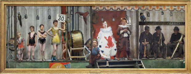 Маски и страдания: Бродячие артисты, 1888 год, Малый Дворец, Париж. Автор: Fernand Pelez.