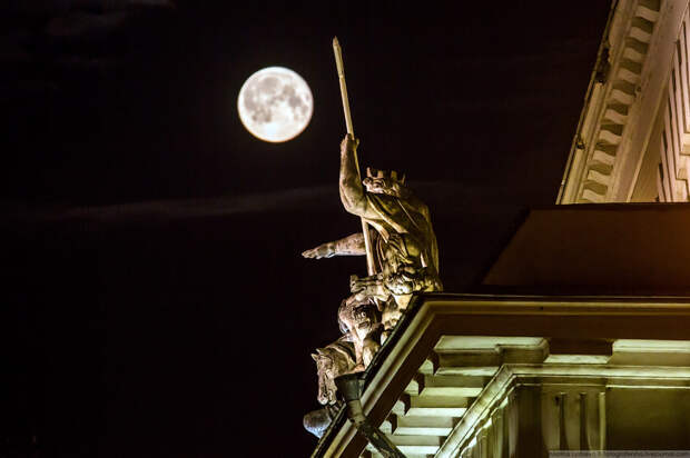 Лунное затмение в Санкт-Петербурге