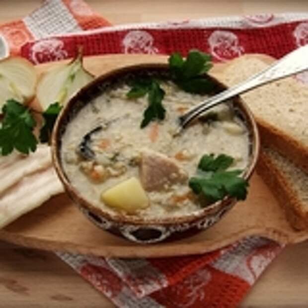 Кулеш с копченым салом 