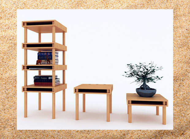 Коллекция мебели из бамбука.