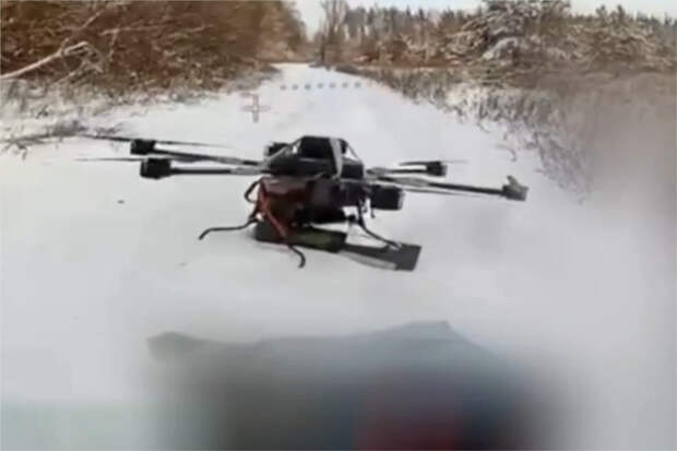 Вражеская «Баба-Яга» попала на видео