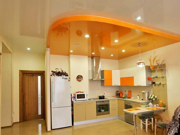 потолки на кухне фото 