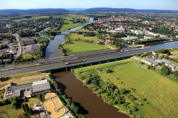 Магдебургский водный мост (Magdeburg Water Bridge), Германия