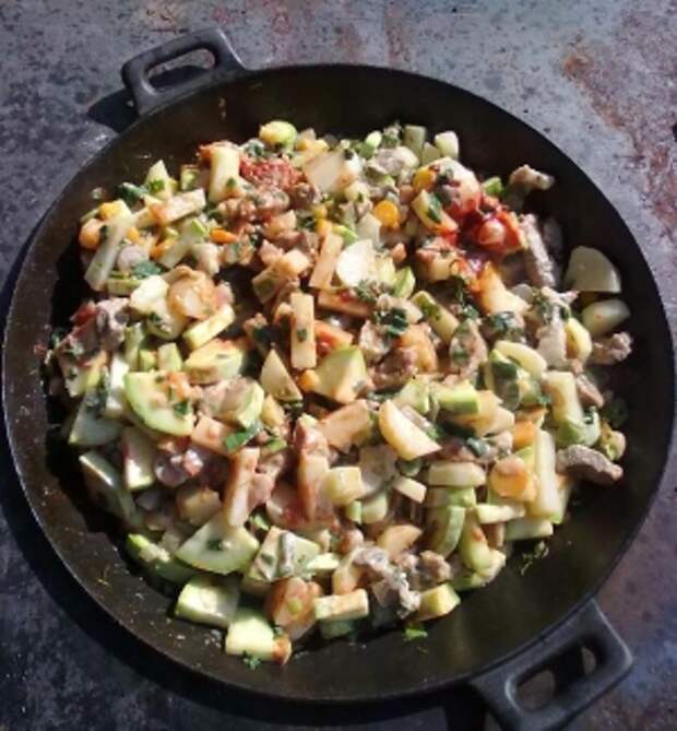 Овощное рагу с мясом "Удачные выходные"