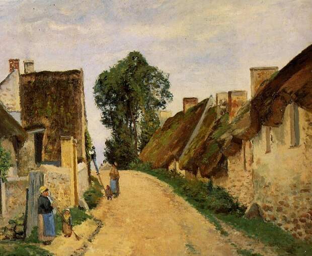 Village Street, Auvers-sur-Oise. (1873). Писсарро, Камиль