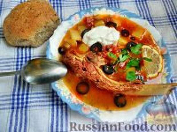 Фото к рецепту: Солянка мясная сборная