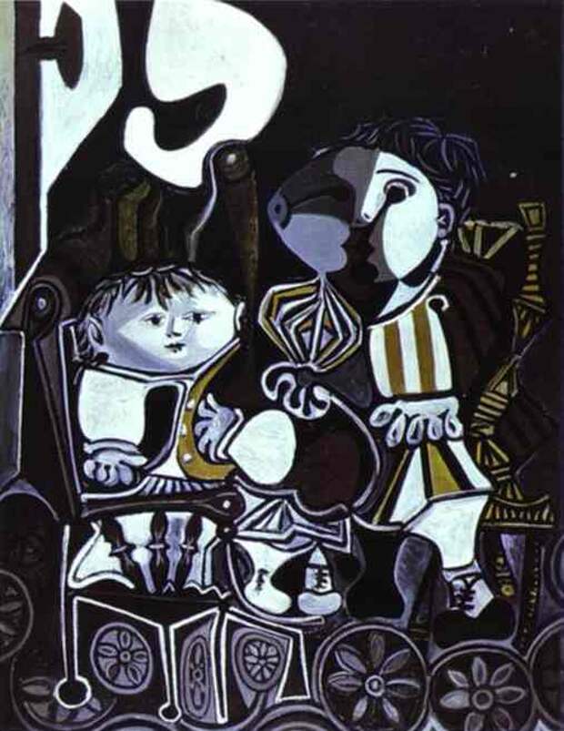 Пабло Пикассо. Палома и Клод, дети Пикассо. 1950 год