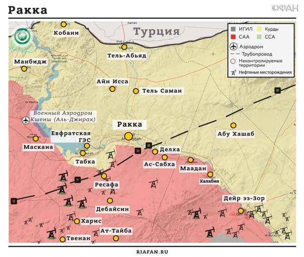 Карта военных действий — Ракка