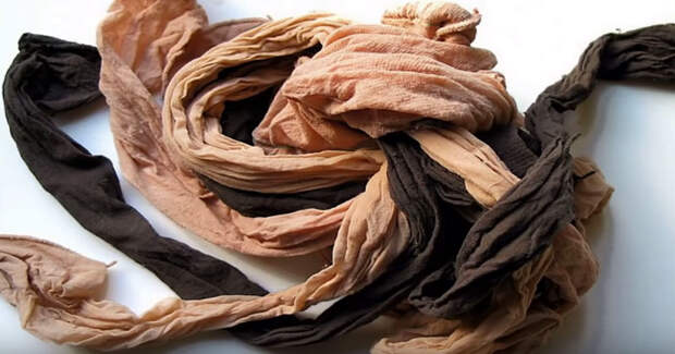 Старые рваные колготки – сокровище! Никогда бы не додумалась