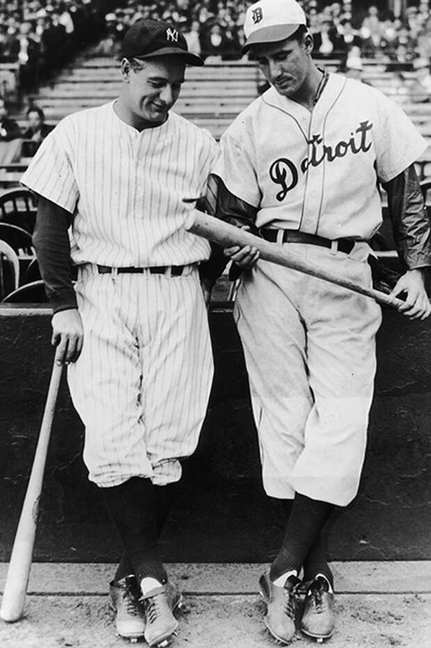 Игроки в бейсбол Лу Гериг и Хэнк Гринберг в 1935 году