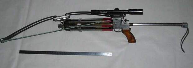Скорострельный арбалет-револьвер 21 века Арбалет-револьвер, интересно, россия