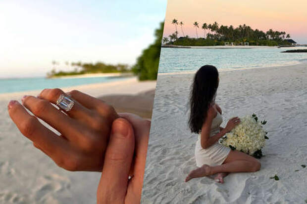 Модель Анастасия Решетова показала помолвочное кольцо с бриллиантом