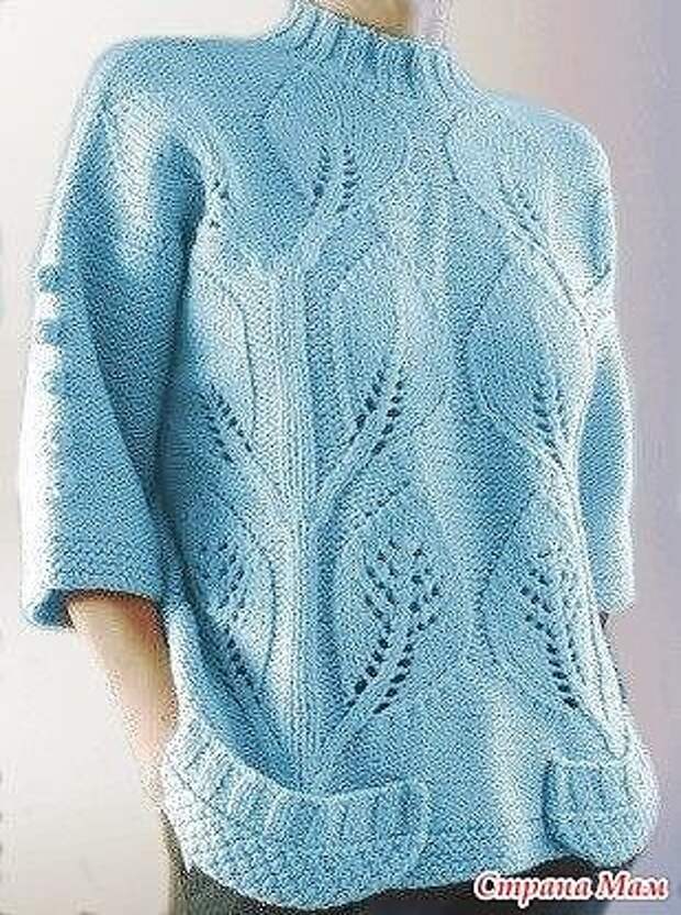 Узор спицами для шикарного пуловера 4